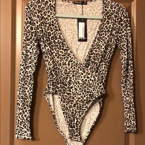 Leopard Print Bodycon Bodysuit